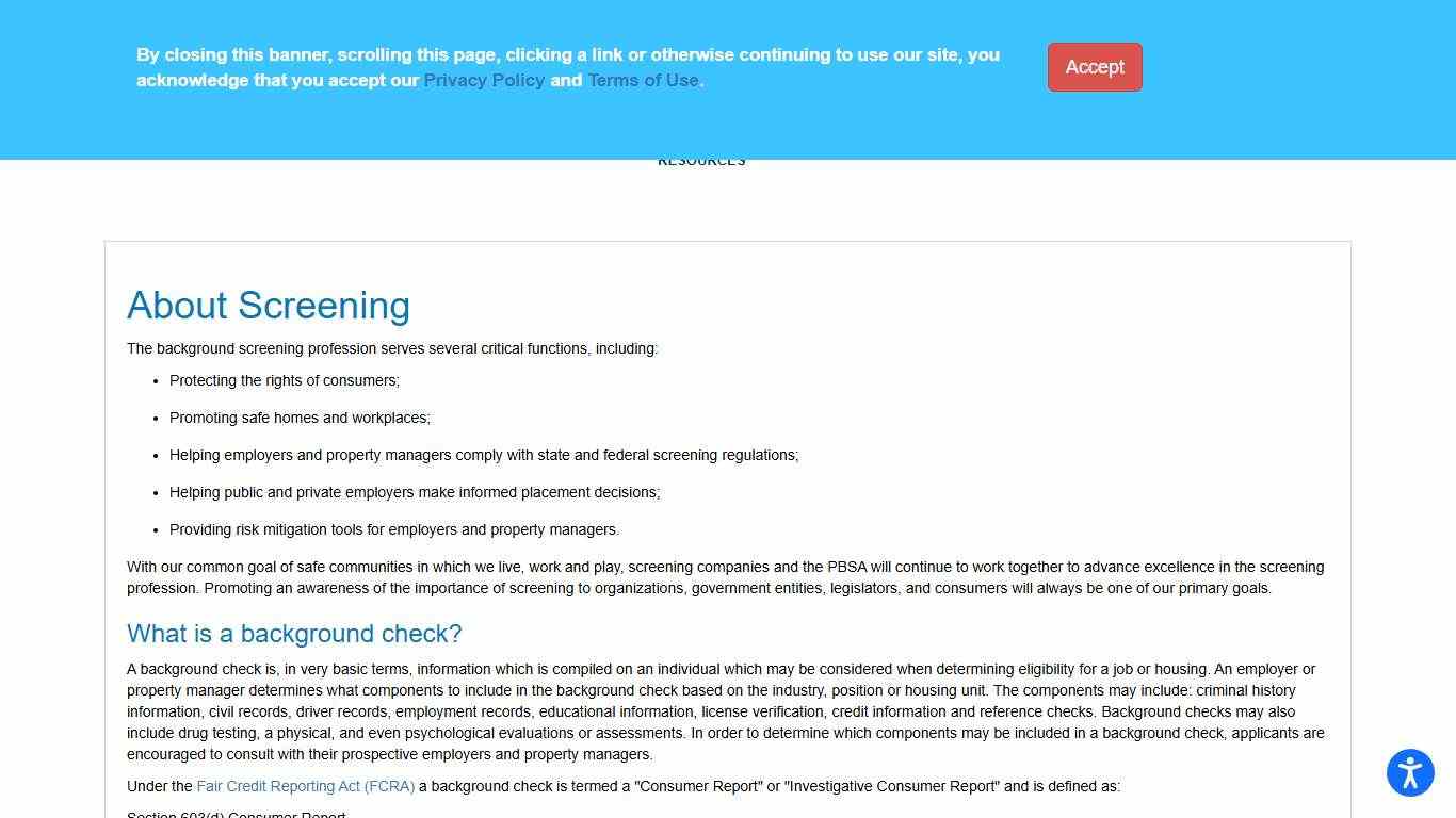 About Screening - Professional Background Screening Association